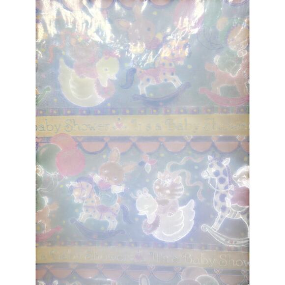 Vintage Baby Wrapping Paper Lot Hallmark Ambassador 1990s Sealed & Loose Sheets - Picture 4 of 8